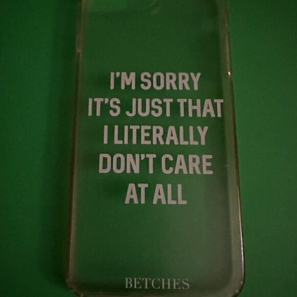 iPhone 7/8 Plus clear hard back case with text - Picture 1 of 8